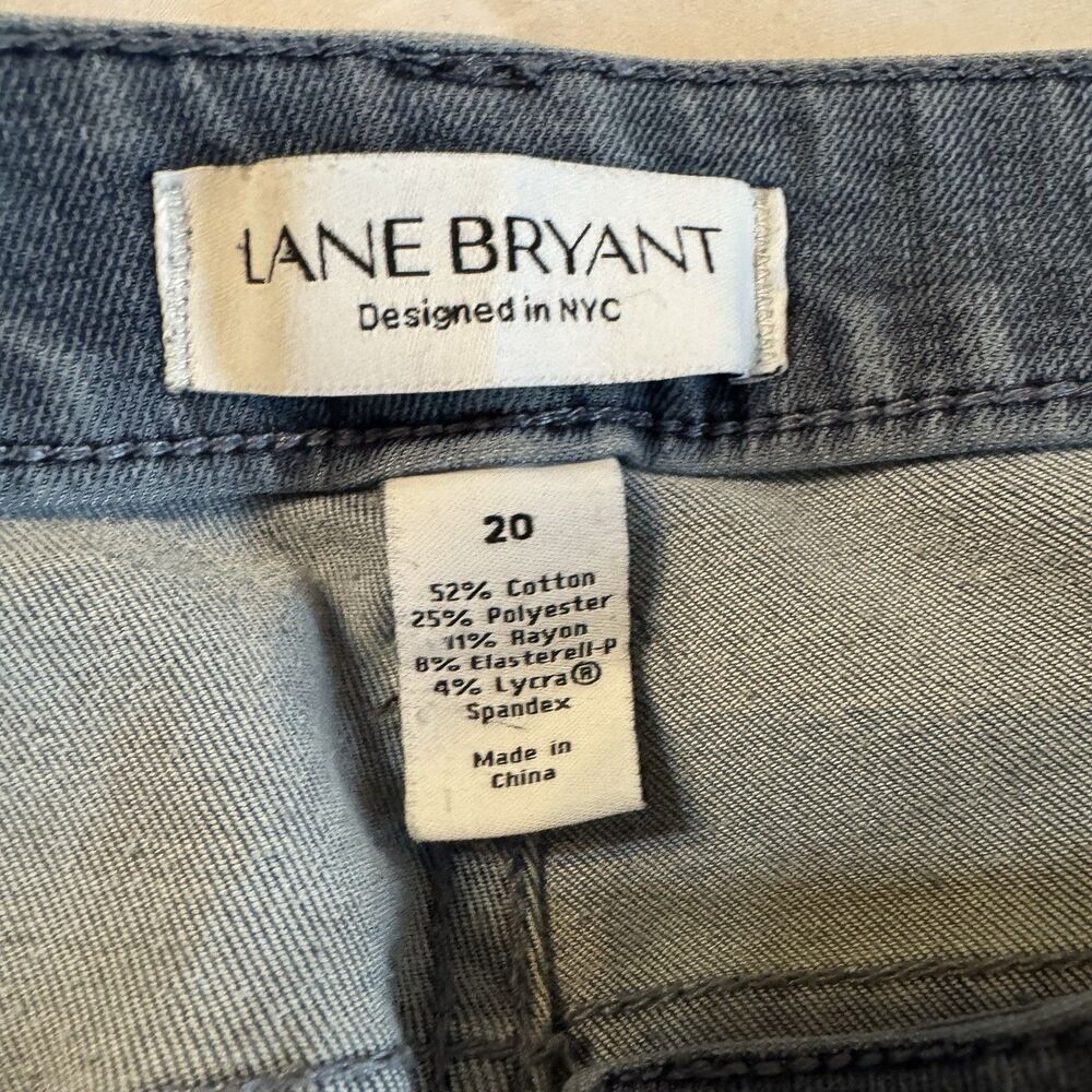 LANE BRYANT Designed in NYC Sz 20 High-Rise Ultimate Stretch Skinny Jeans zipper - Picture 6 of 8